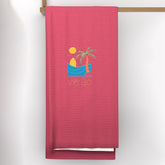 Verão Pink Sunset Beach Towel