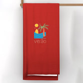 Verão Tropical Blaze Red Beach Towel