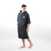 Midnight Tide - Black Poncho Towel