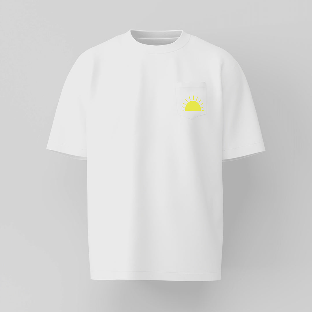 Rise Again - Verão Pocket Tee – Fresh White Edition