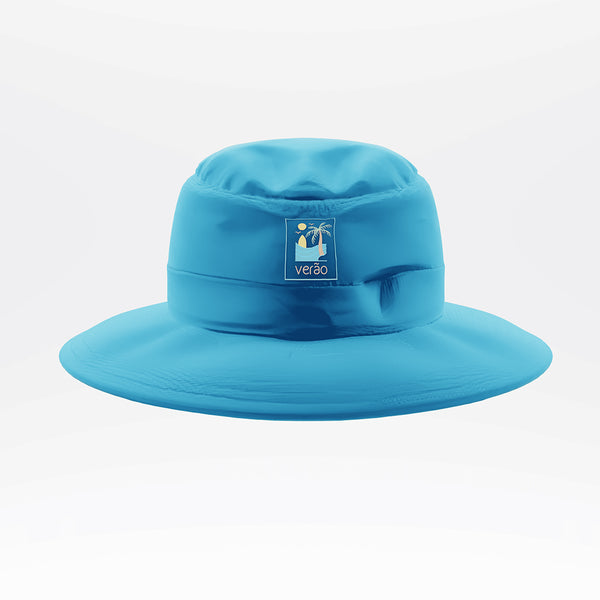 Verão Ocean Breeze Wide-Brim Hat – Blue – Ritmo de Verão