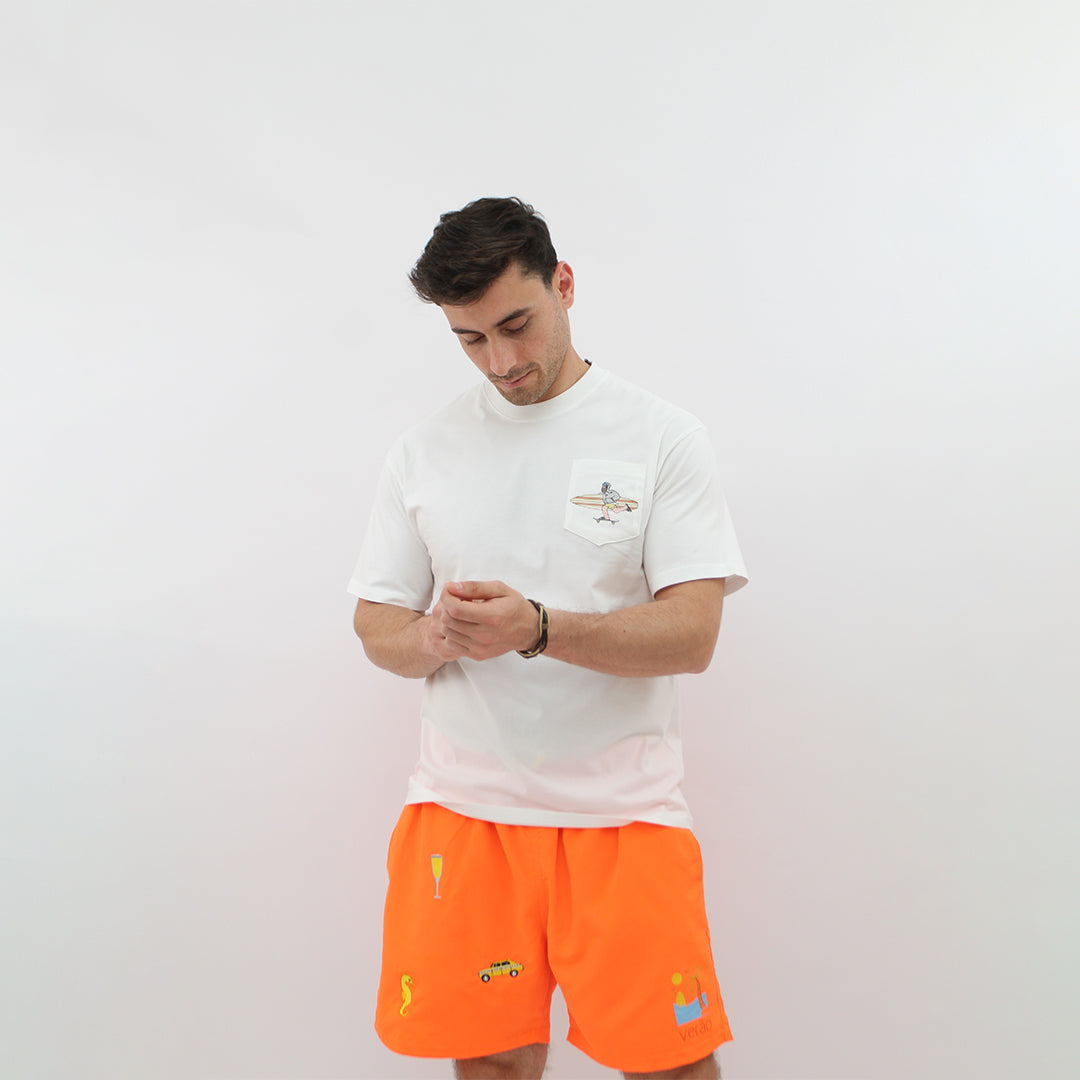 Palm City Cruiser (Orange Shorts)