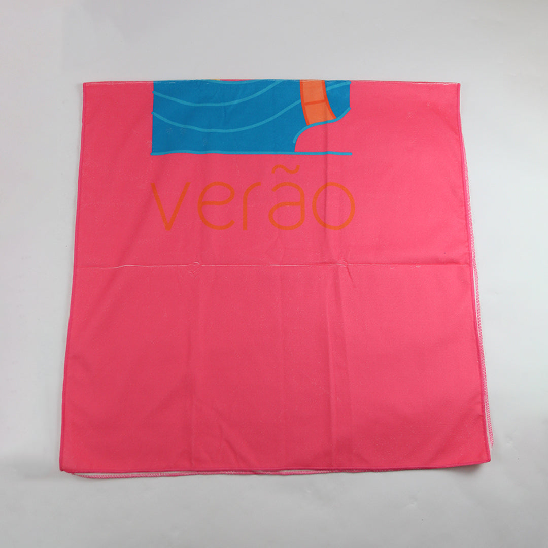 Verão Pink Sunset Beach Towel