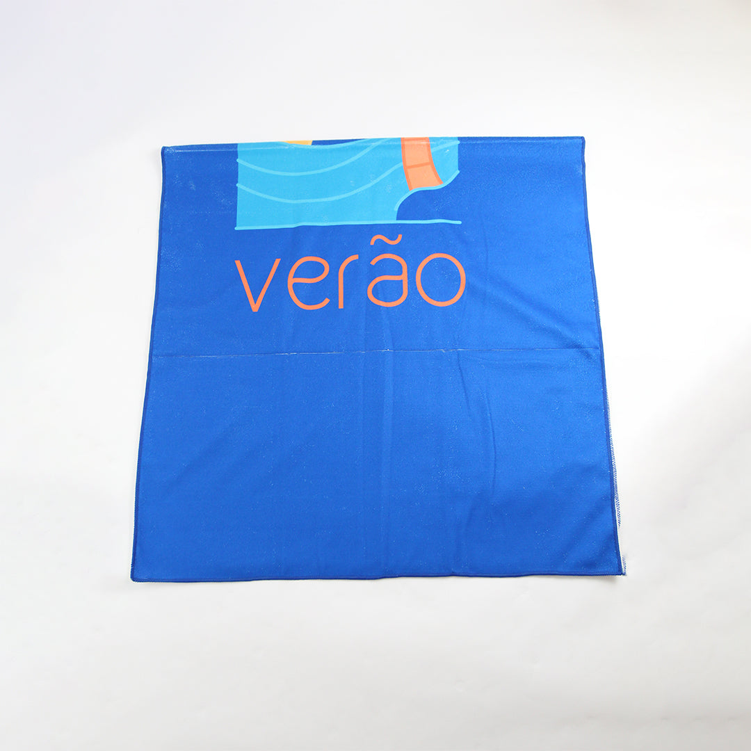 Verão Ocean Vibes Blue Beach Towel
