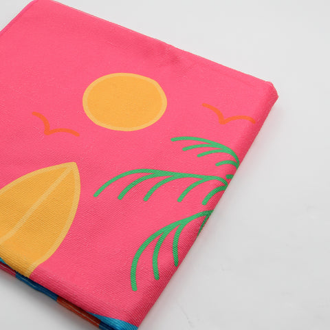 Verão Pink Sunset Beach Towel