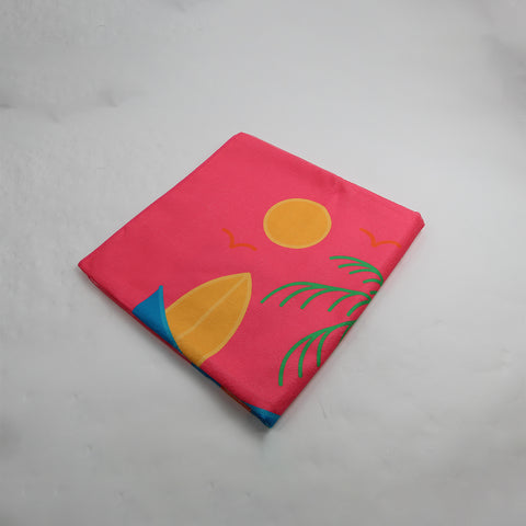 Verão Pink Sunset Beach Towel