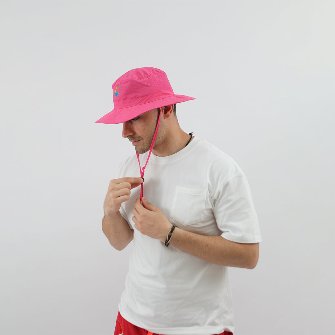 Verão Flamingo Wide-Brim Hat – Pink