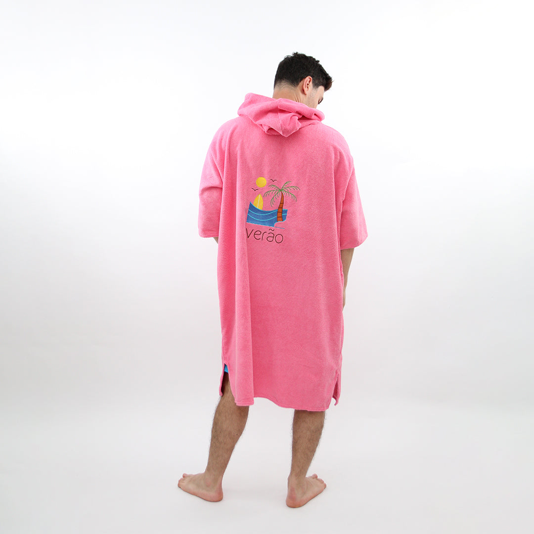 Sunset Glow - Pink Poncho Towel