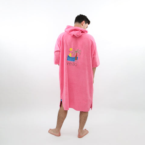 Sunset Glow - Pink Poncho Towel