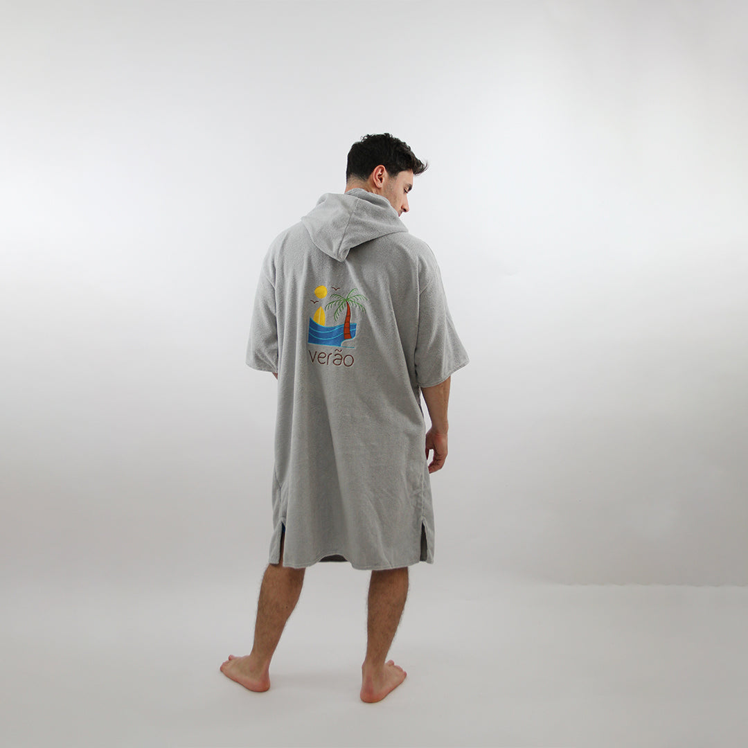 Coastal Mist - Grey Poncho Towel