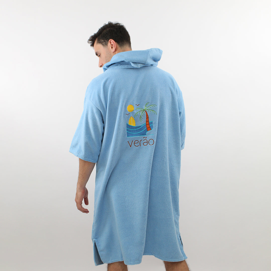 Ocean Breeze - Light Blue Poncho Towel