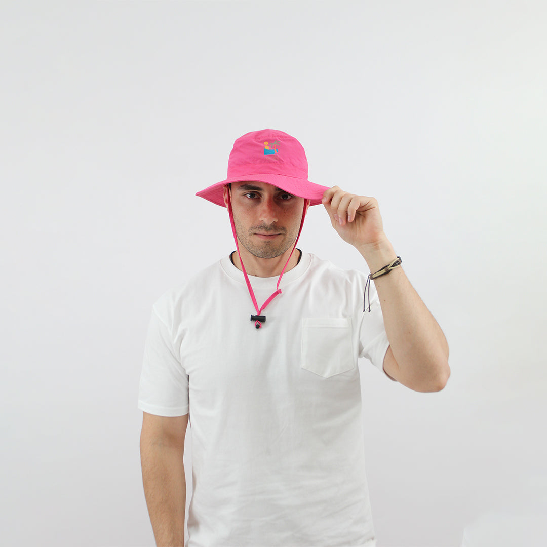 Verão Flamingo Wide-Brim Hat – Pink