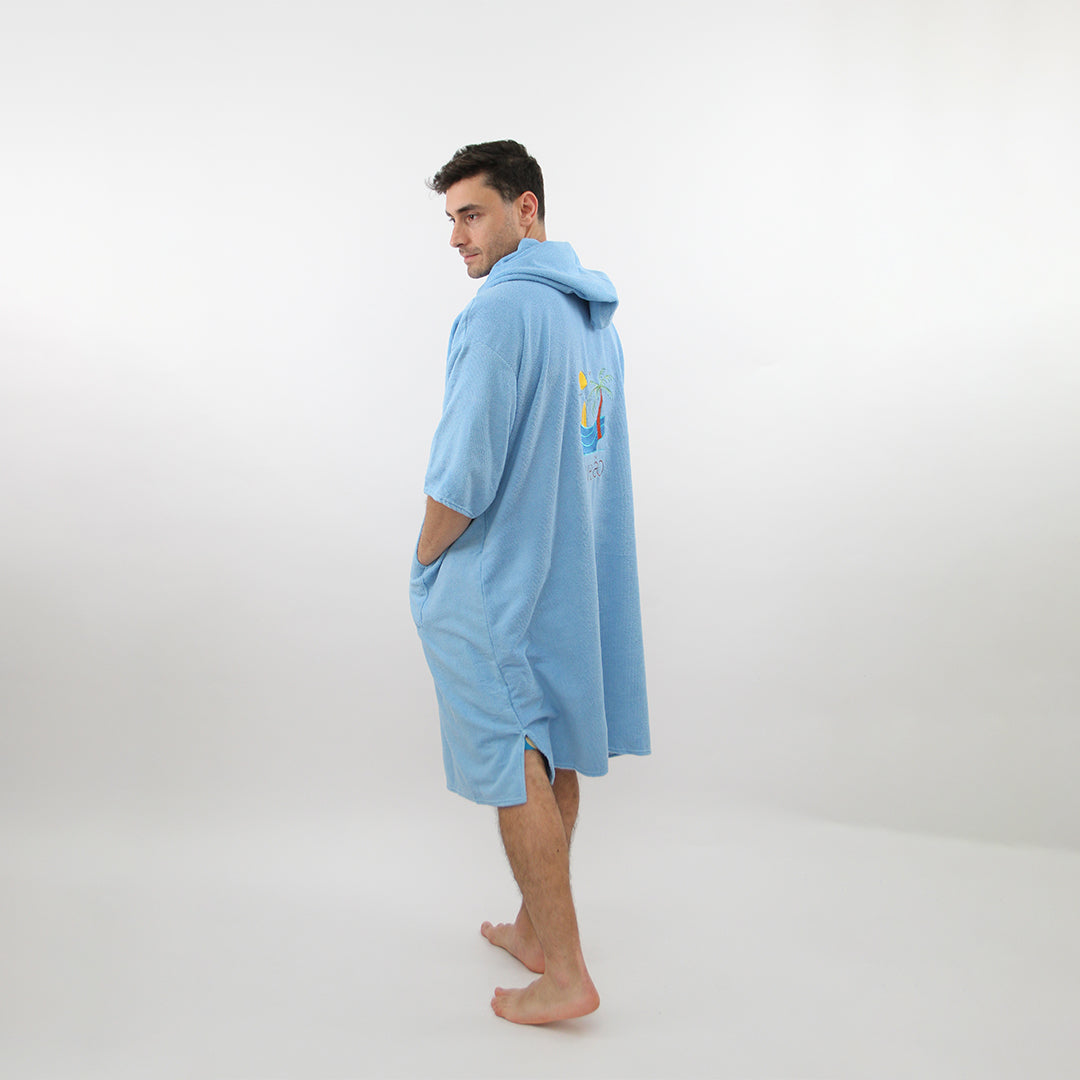 Ocean Breeze - Light Blue Poncho Towel