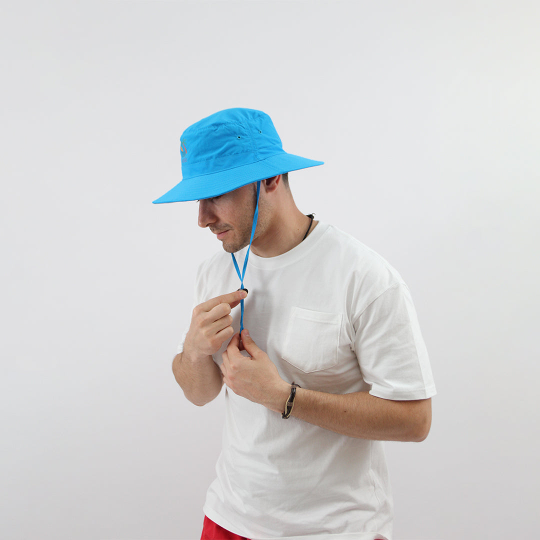 Verão Ocean Breeze Wide-Brim Hat – Blue