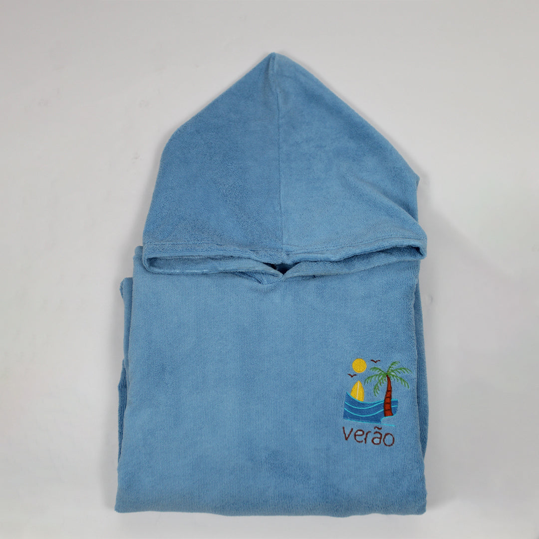 Ocean Breeze - Light Blue Poncho Towel