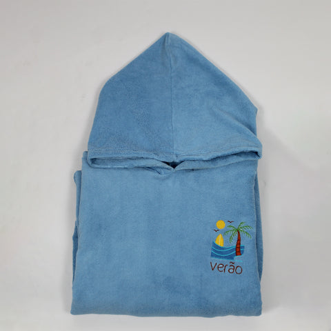 Ocean Breeze - Light Blue Poncho Towel