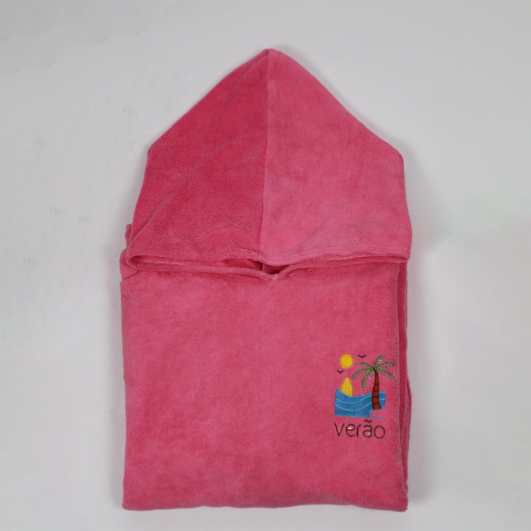 Sunset Glow - Pink Poncho Towel
