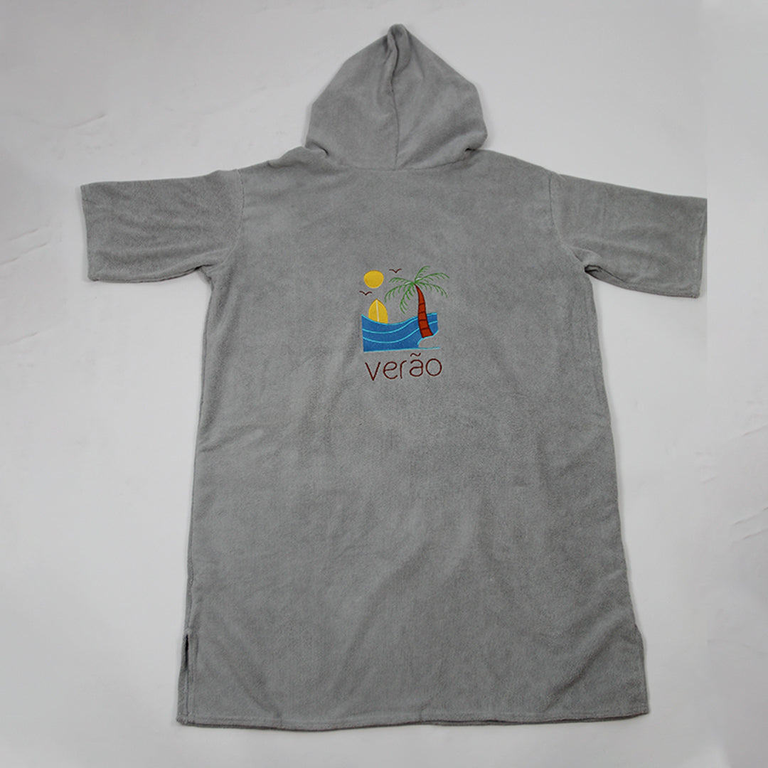 Coastal Mist - Grey Poncho Towel