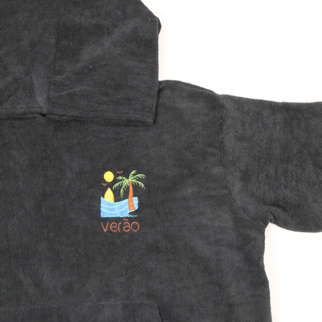 Midnight Tide - Black Poncho Towel