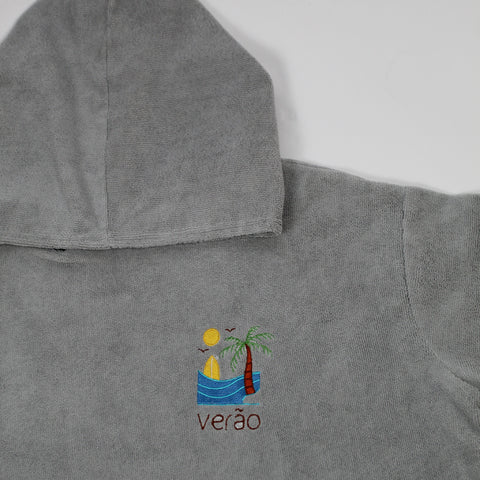 Coastal Mist - Grey Poncho Towel