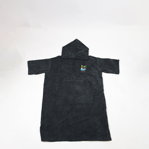 Midnight Tide - Black Poncho Towel