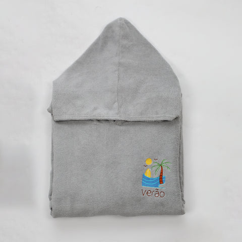 Coastal Mist - Grey Poncho Towel