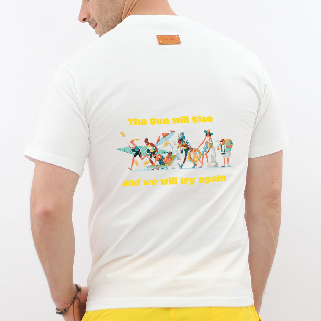 Rise Again - Verão Pocket Tee – Fresh White Edition