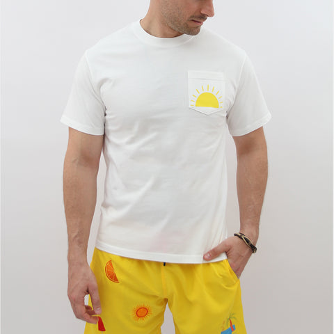 Rise Again - Verão Pocket Tee – Fresh White Edition